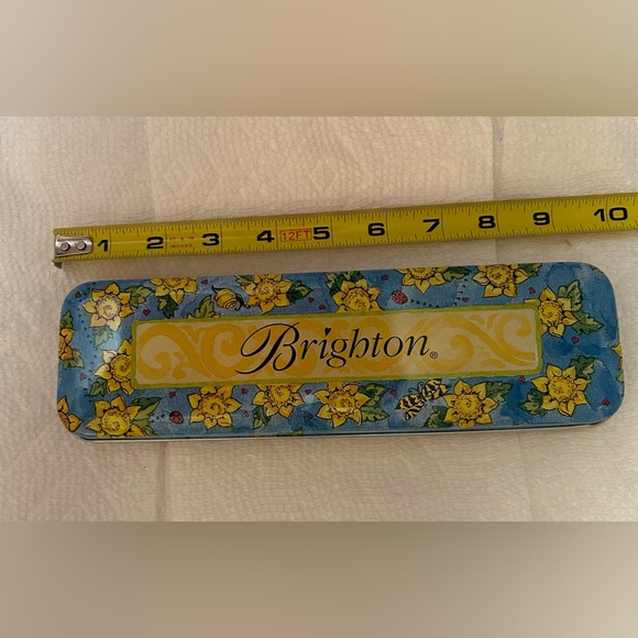 Brighton Rectangular Tin. Approximately 9-1/2” x 3” x 1”. See pictures. - Picture 1 of 5